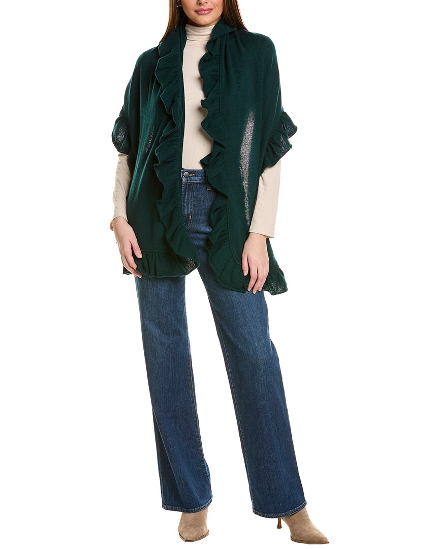 

Кашемировый шарф Forte Cashmere Ruffle, зеленый