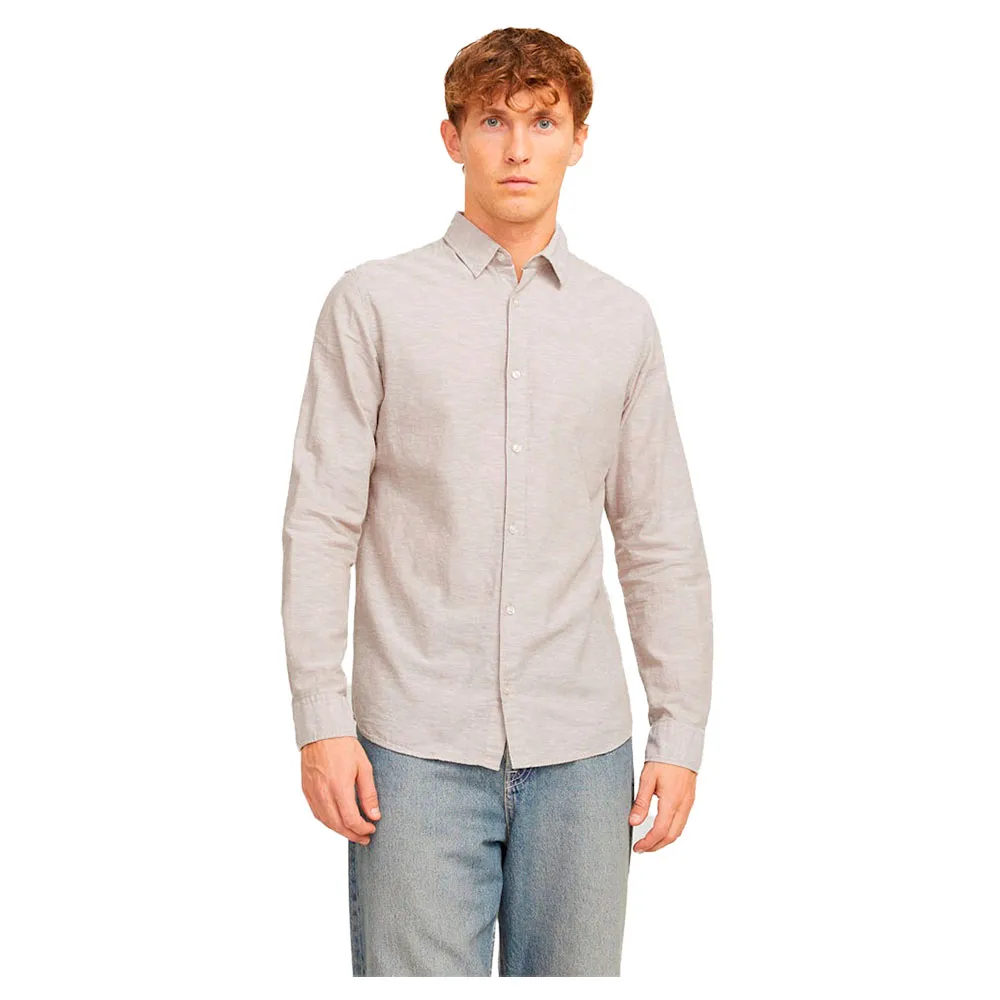 

Рубашка Jack & Jones Breeze Linen Blend, серый