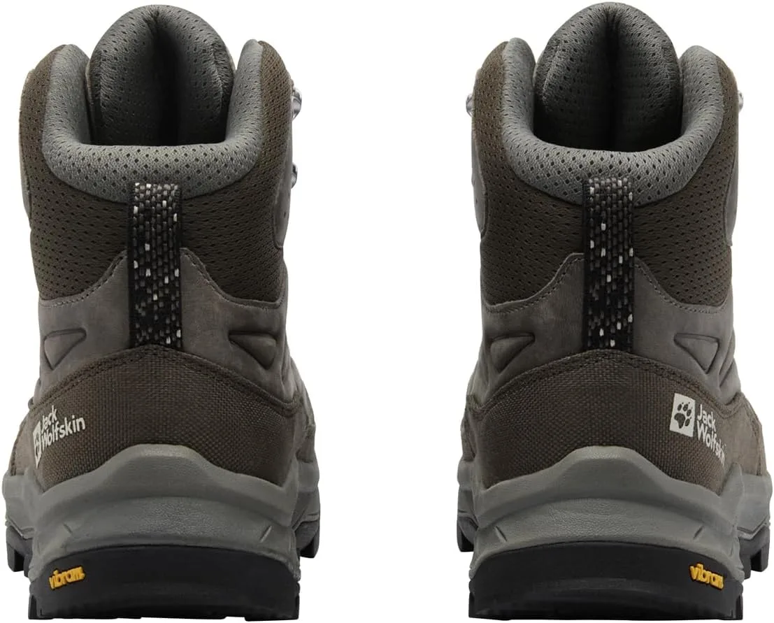 Мужские повседневные кроссовки Jack Wolfskin Cyrox Texapore Mid M, кофейный — фото 4