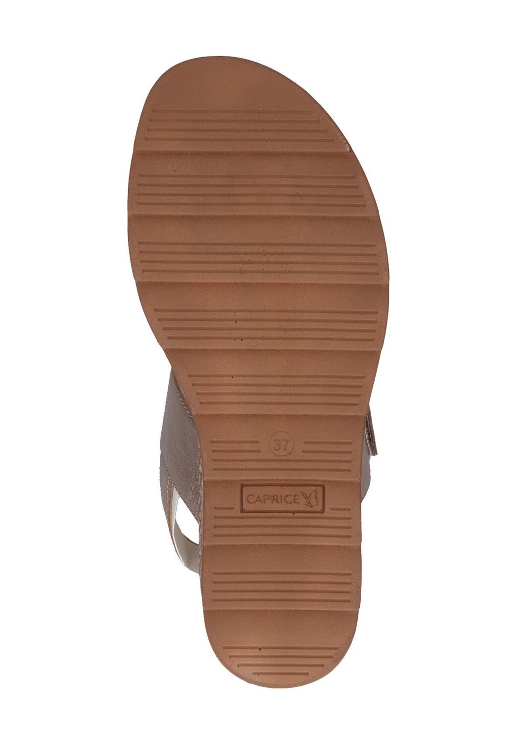 Сандалии, на липучке, на танкетке, женские Caprice, цвет Taupe Metallic — фото 3