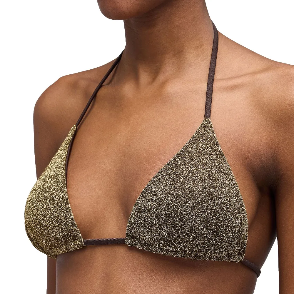 

Sundek Дженнифер лиф бикини с треугольными чашками и люрексом, коричневый