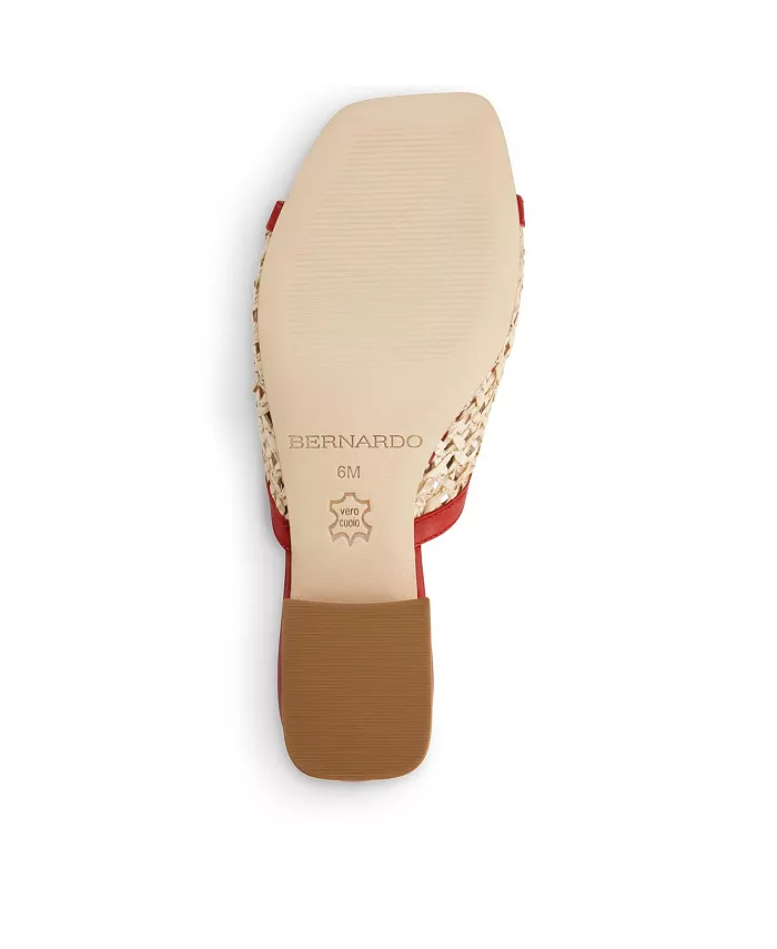 Бернардо Дженн Сандалии на низком каблуке Bernardo Footwear, красный — фото 4