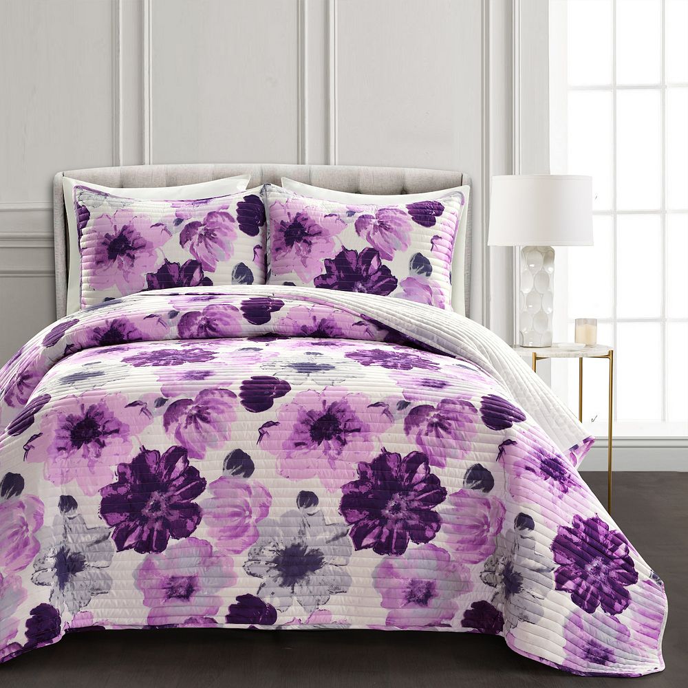 

Комплект одеял Lush Decor Leah, цвет Purple Gray