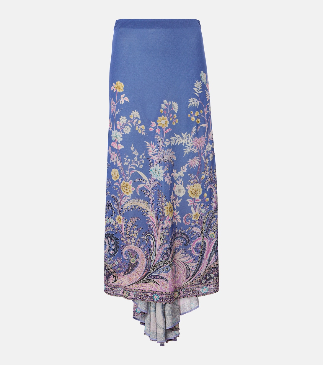 

Асимметричная юбка макси с принтом Etro, Print On Blue Base