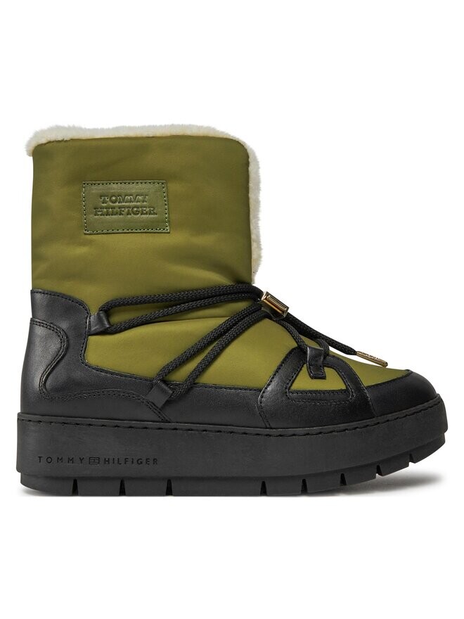 Зимние ботинки Tommy Hilfiger Tommy Essential Snowboot FW0FW07504, зеленый