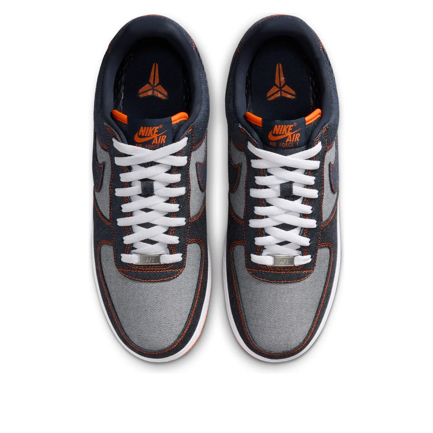 Кроссовки Nike Air Force 1 Low Protro 'Kobe Bryant Denim Obsidian Safety Orange' IM1980-400, черный — фото 2