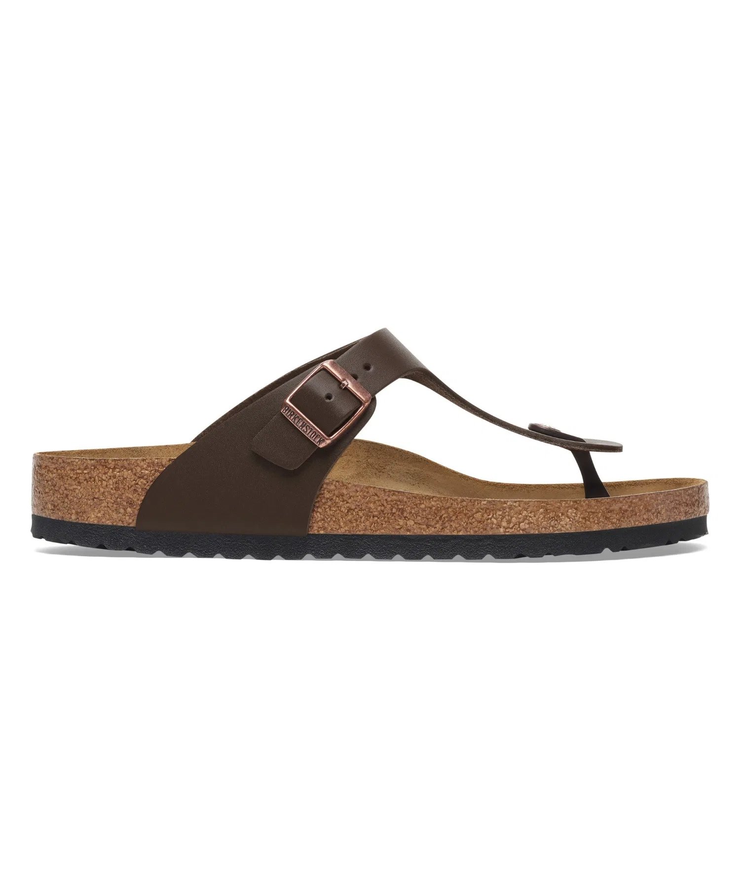 Унисекс сандалии Birkenstock Gizeh из натуральной кожи тёмно-коричневые — фото 2
