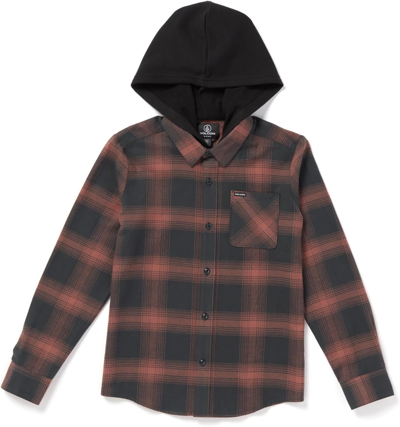 

Рубашка Volcom Kids Netastone Hooded, цвет Stealth