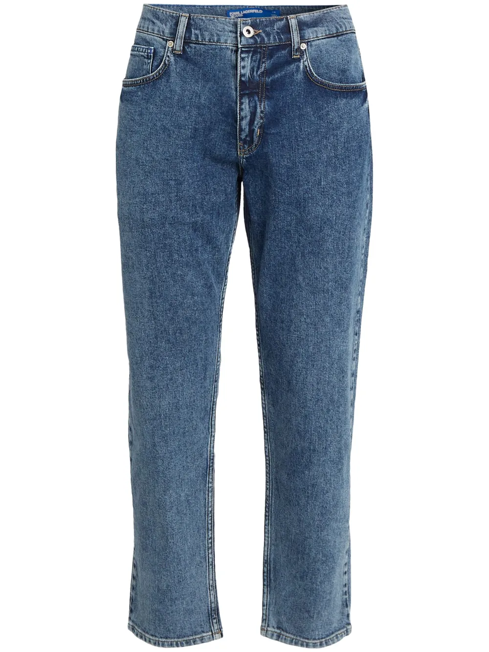

Зауженные джинсы с нашивкой-логотипом Karl Lagerfeld Jeans, синий