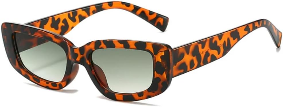 

Популярные модные солнцезащитные очки «кошачий глаз» для женщин, винтажные леопардовые градиентные очки, защита от УФ-излучения UV400 для мужчин UATXTAU, Leopard Green