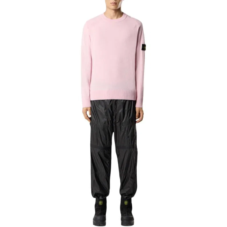 Свитер с логотипом STONE ISLAND розовый — фото 3