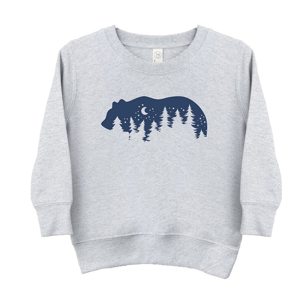 

Толстовка с рисунком Bear Trees для малышей The Juniper Shop, цвет Heather Grey