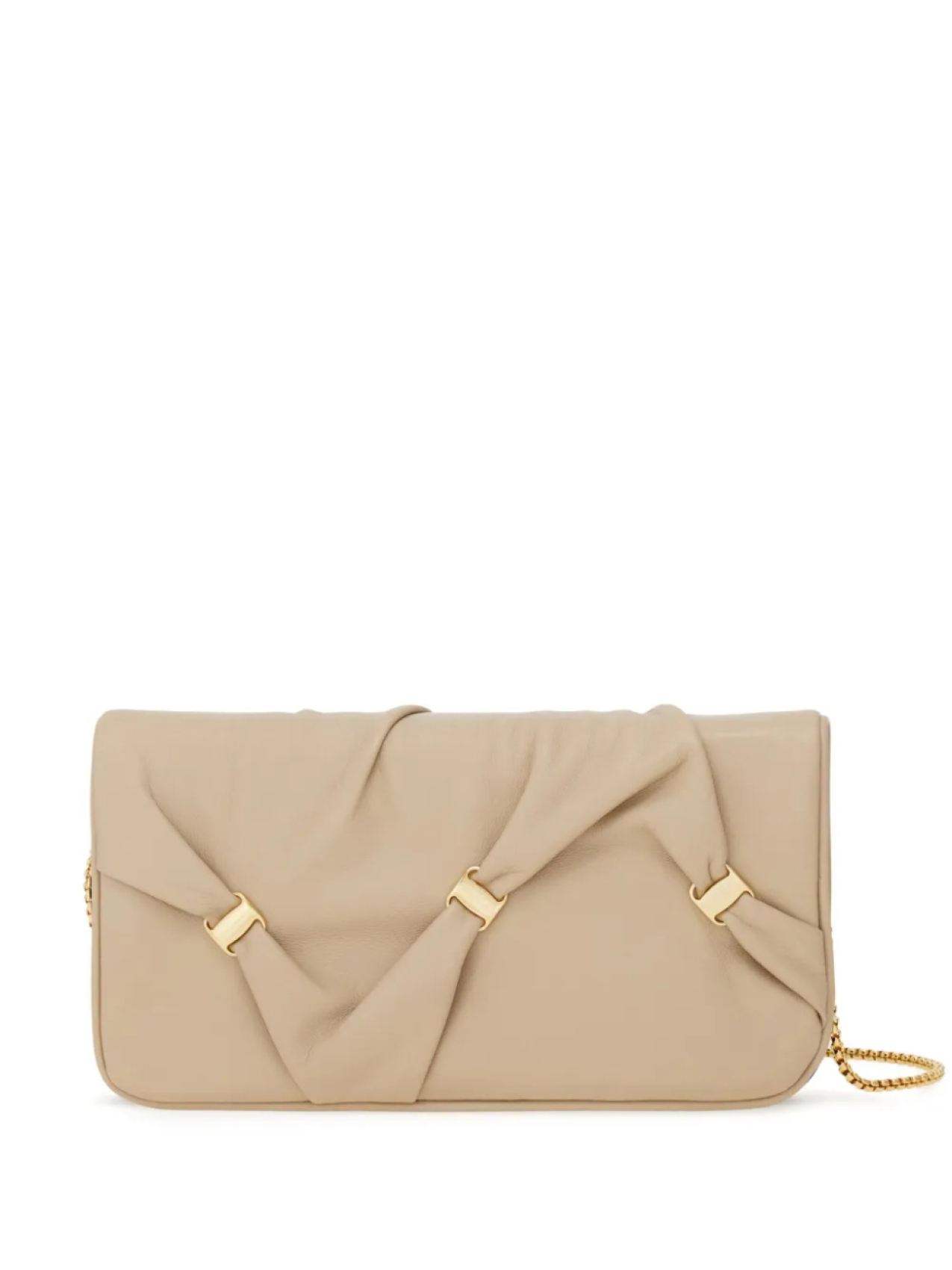 

Сумка-клатч Ferragamo из кожи, нейтральный