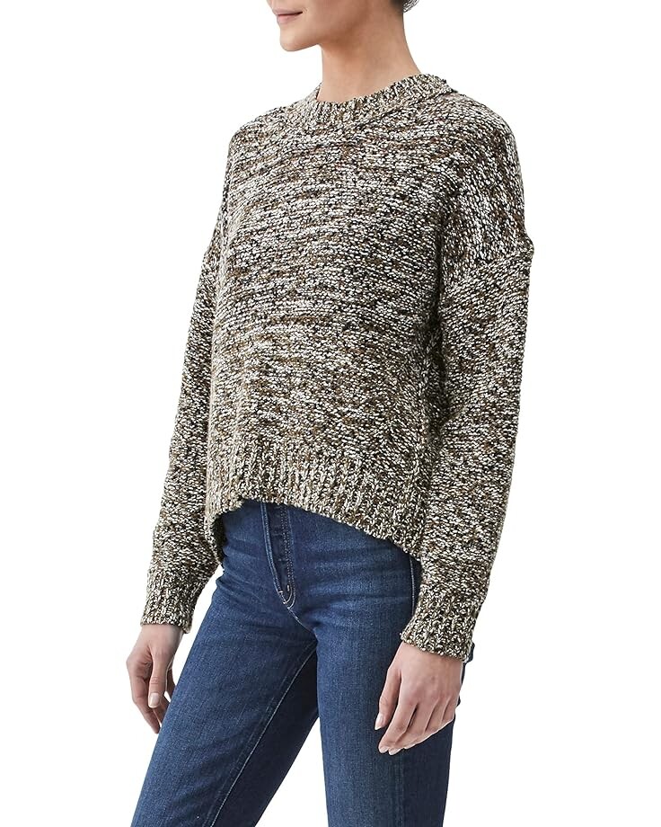 

Свитер Michael Stars Sadie Boxy Crew Neck Pullover Sweater, цвет Olive Combo