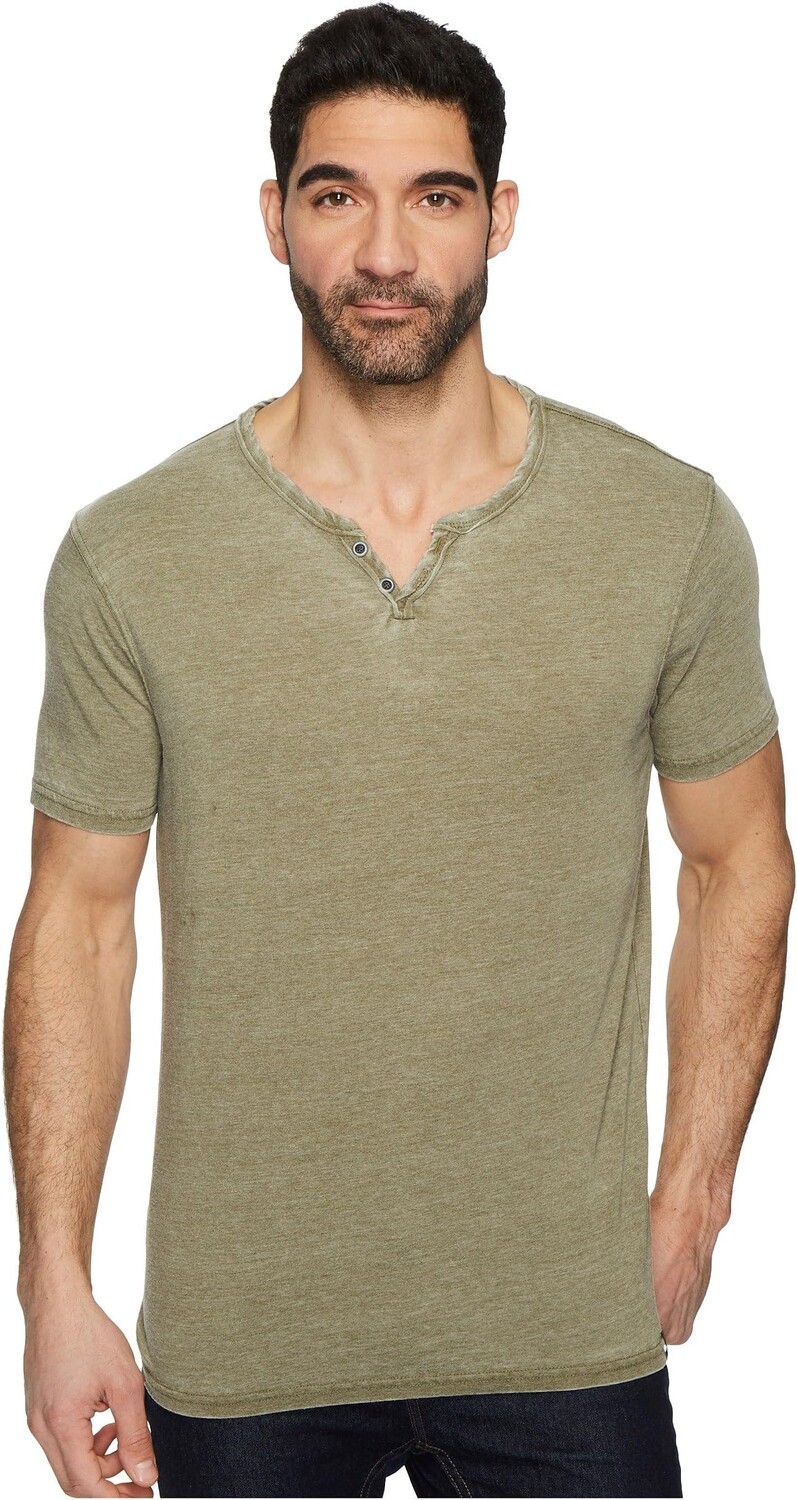 

Рубашка с выемкой на пуговицах Burnout Lucky Brand, цвет Dark Olive