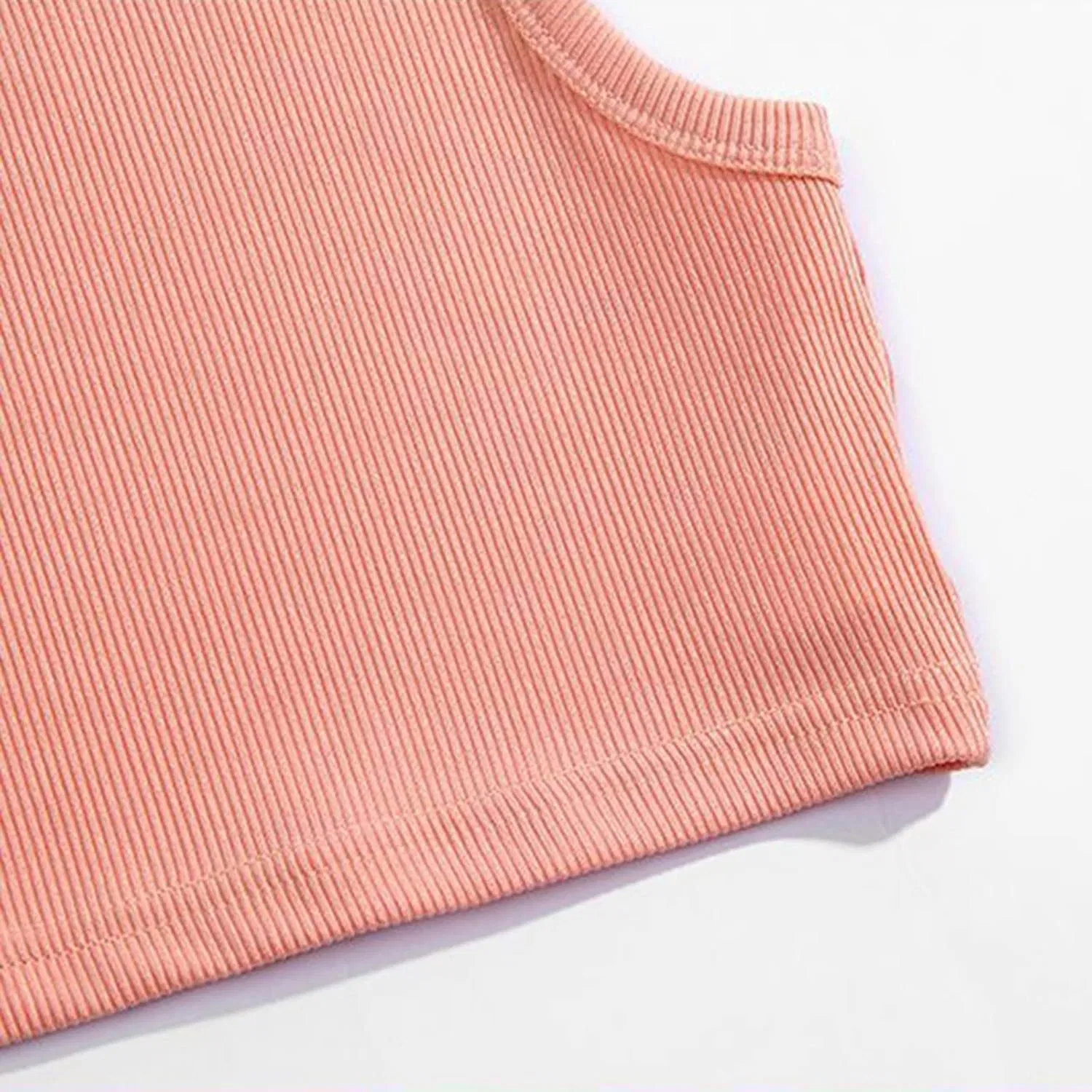 Детский топ майка Ribbed Crop, Generic, Pink — фото 3