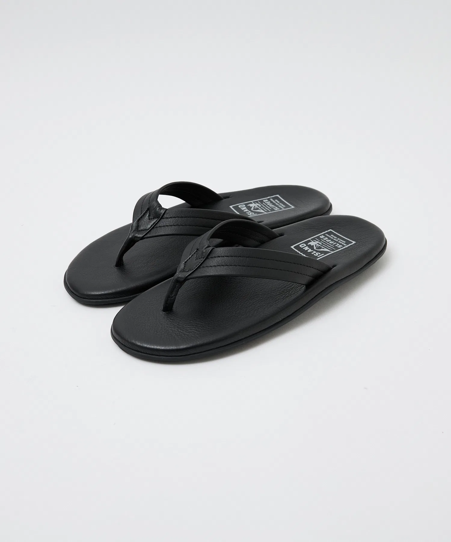 Унисекс кожаные шлёпанцы ISLAND SLIPPER PT202 PB202 чёрные
