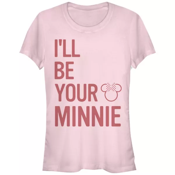 

Футболка для девочек с принтом «Я буду твоей Минни» Disney, цвет light pink