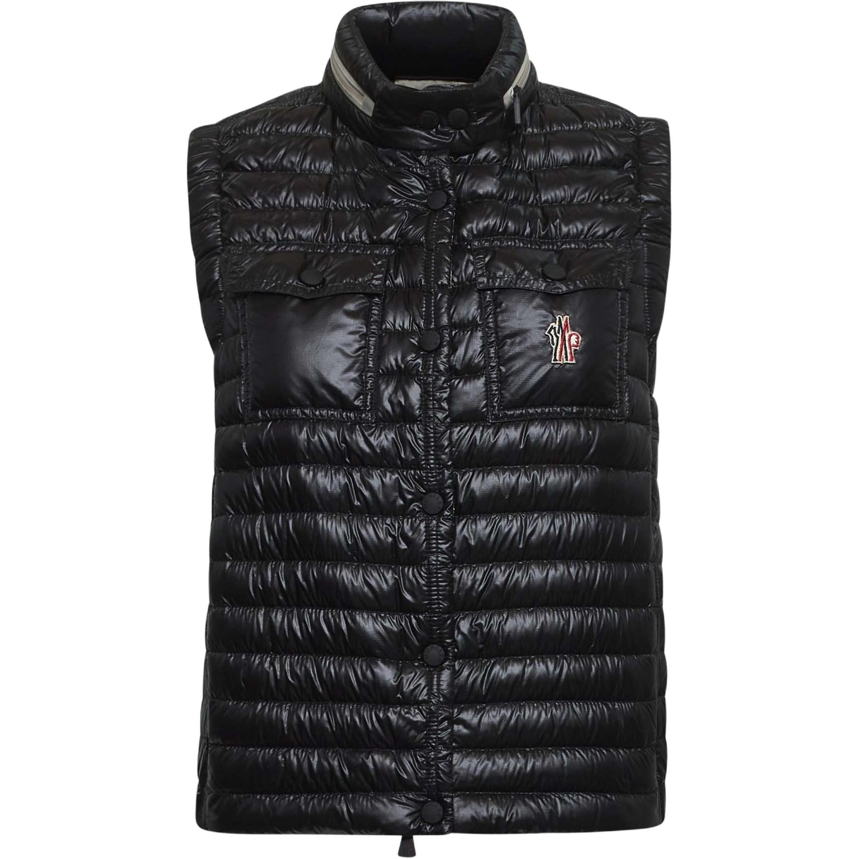 

Moncler Grenoble Стеганый жилет с логотипом, Black