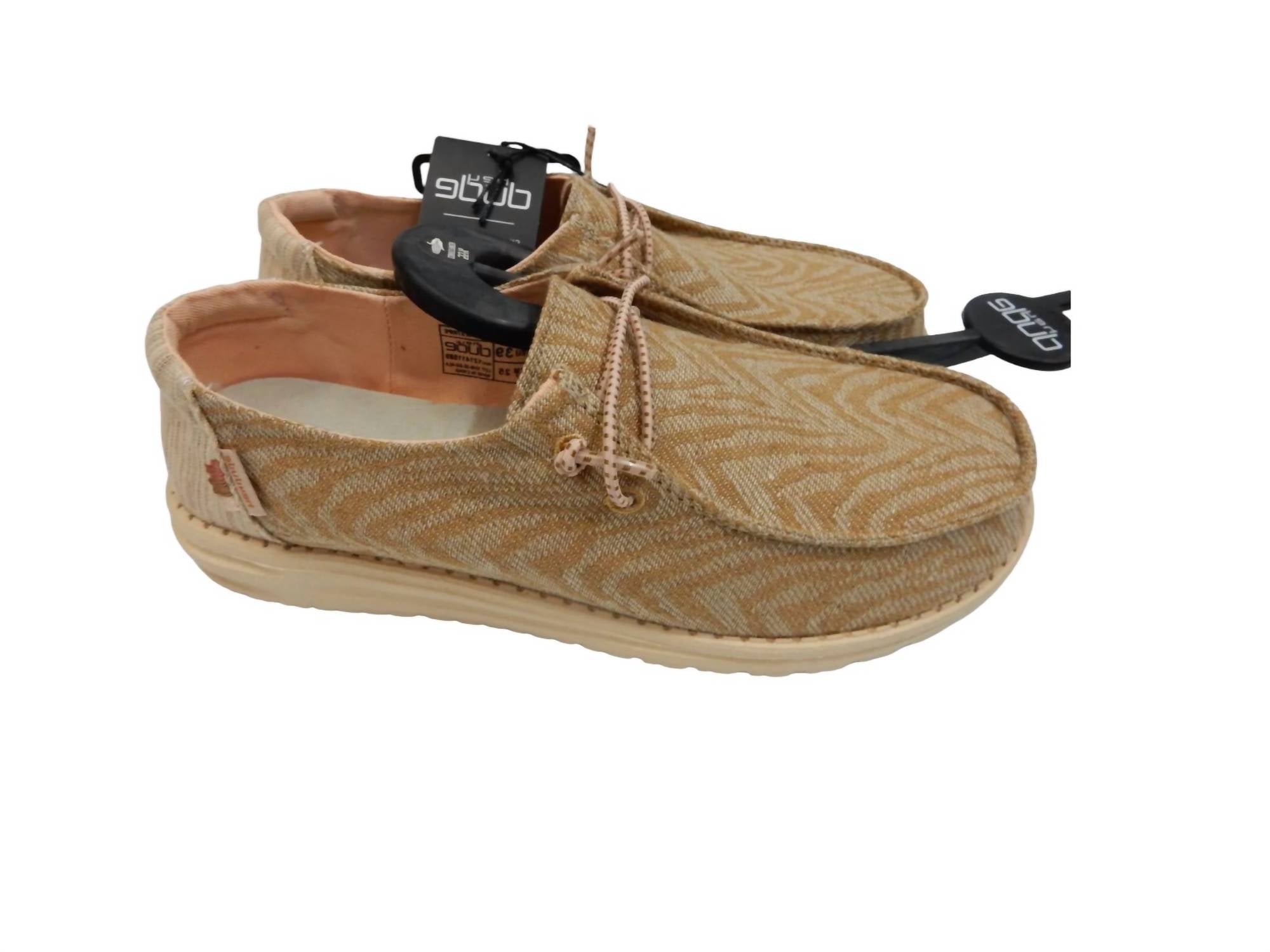 

Туфли Wendy Youth Woven для девочек в полоску цвета зебры и терра Hey Dude, цвет zebra terra stripe