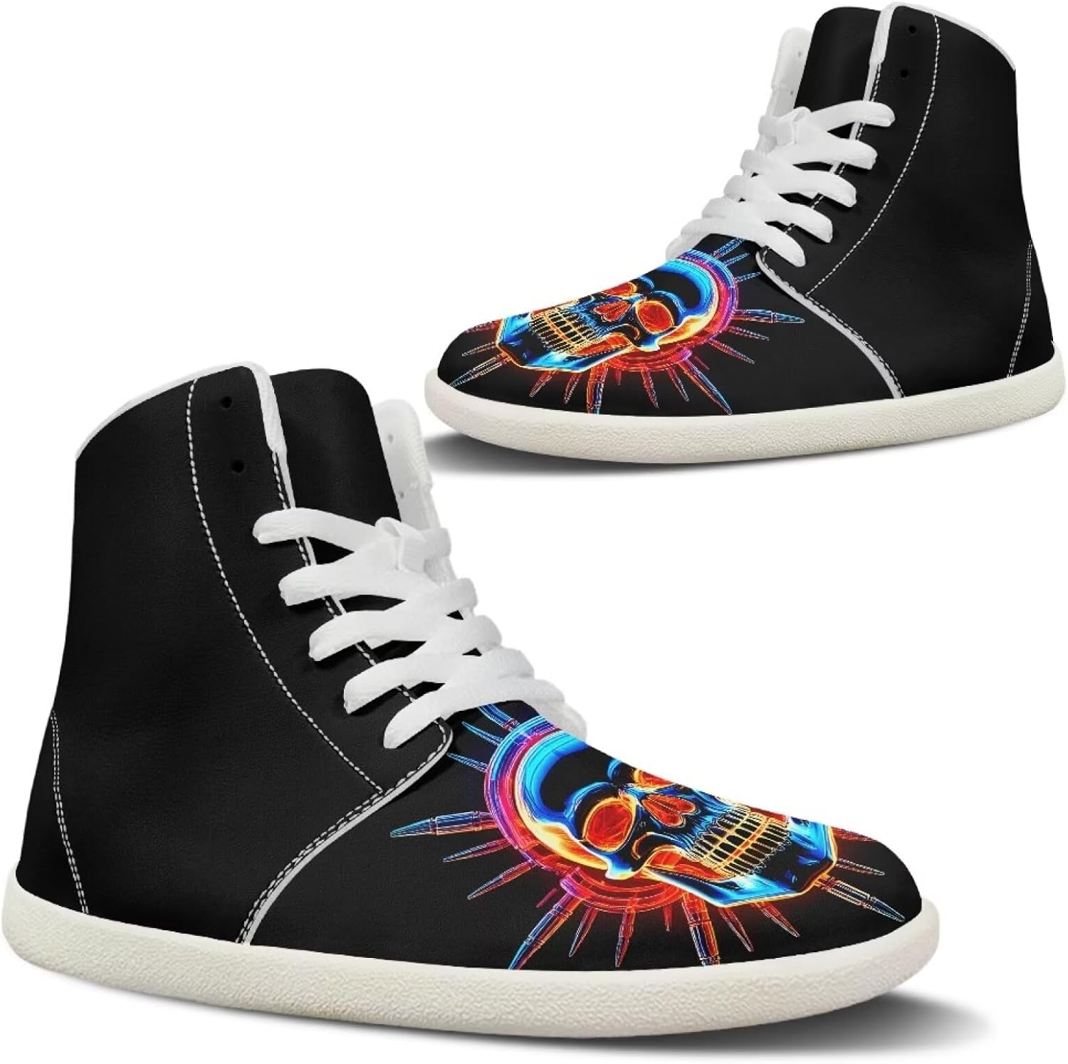 

Мужские модные кроссовки, комфортная платформа, повседневная обувь из искусственной кожи для взрослых, уличный треккинг, размеры США 5-14 Quxjehoe, Cool Skull