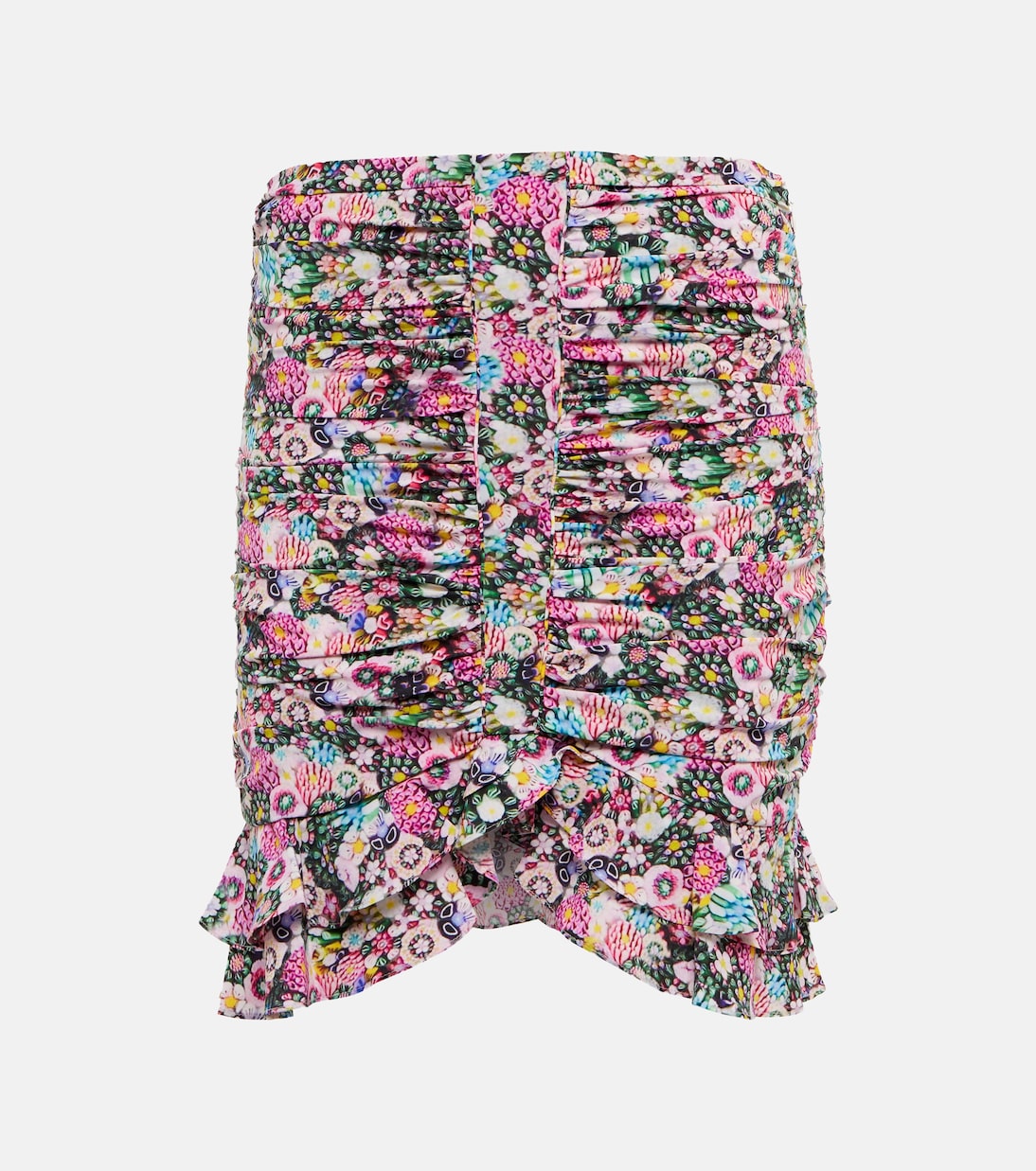

Мини-юбка Milendi с цветочным принтом из смесового шелка Isabel Marant, розовый