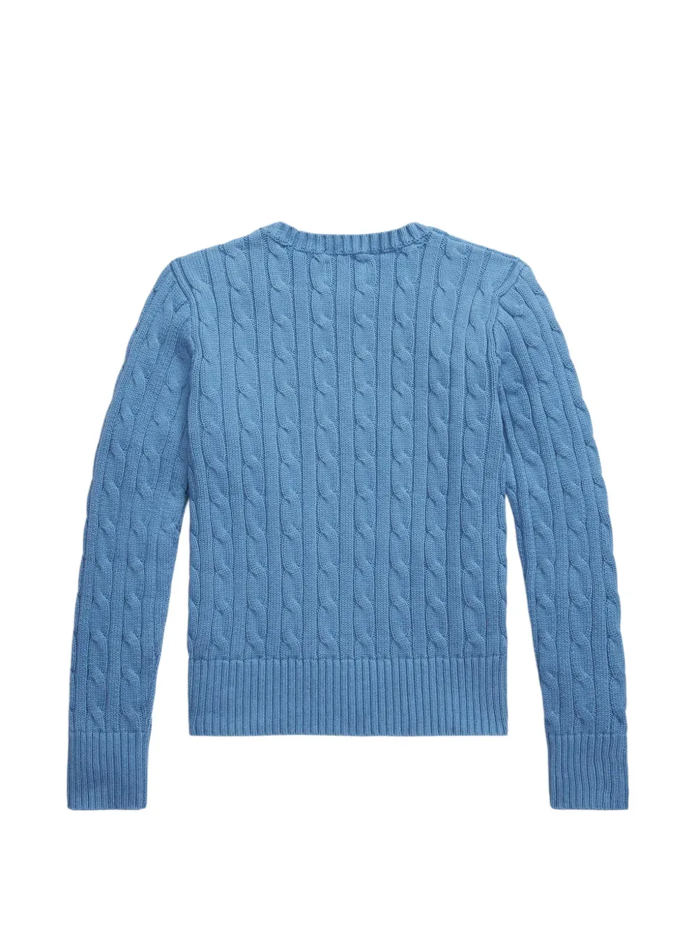 Вязаный свитер с вышивкой POLO RALPH LAUREN KIDS, синий — фото 2