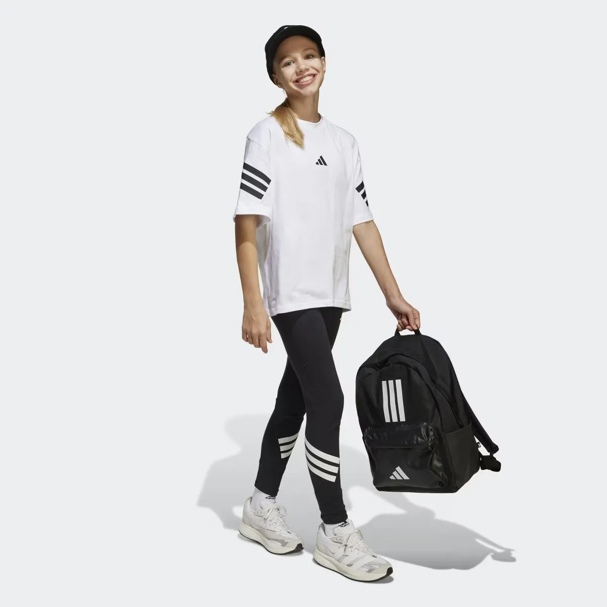 Future Icons 3 полоски детская футболка Adidas, белый — фото 4