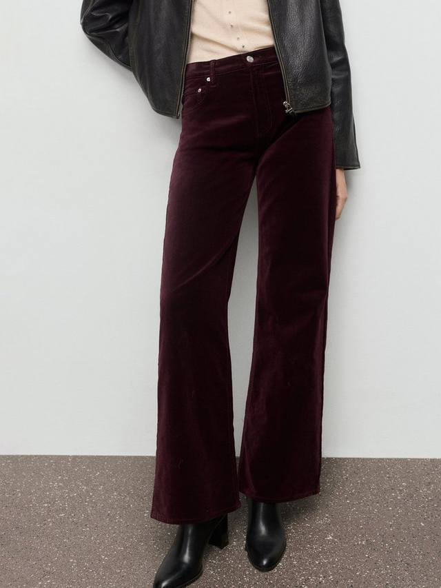 

Siracusa бархатные джинсы с широкими штанинами Mango, Dark Red