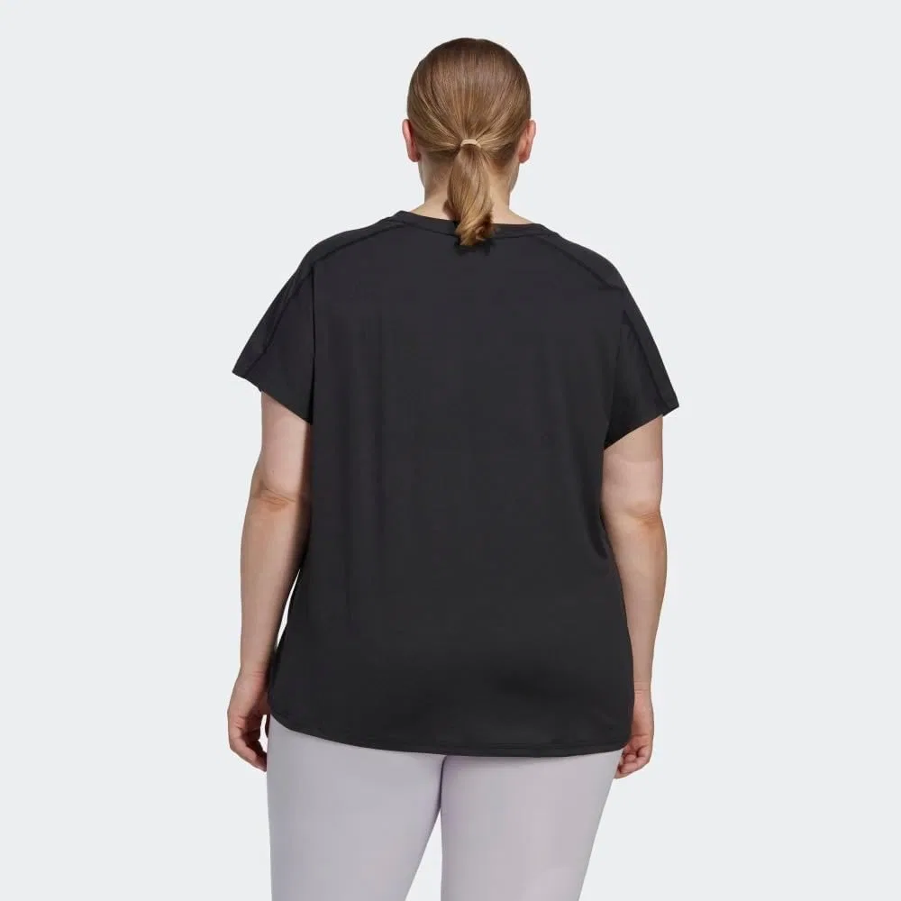 Футболка для тренировок adidas AEROREADY, черная — фото 3