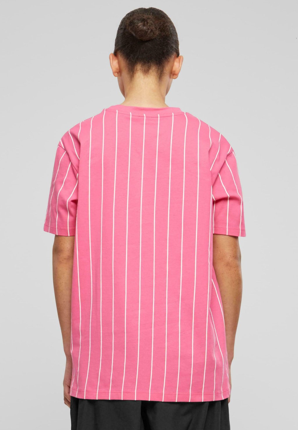 

Принт на футболке SMALL SIGNATURE ESSENTIAL STRIPE TEE Karl Kani, розовый