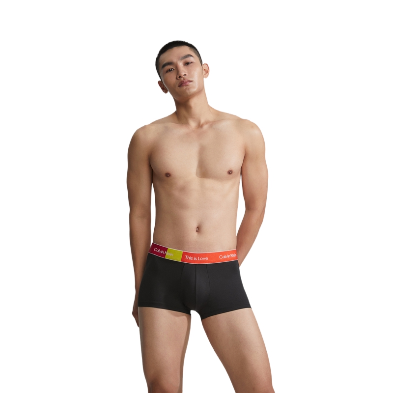 Calvin Klein CK/ Rainbow Series Boxer Shorts Men's Space Black с теплыми краями — фото 3