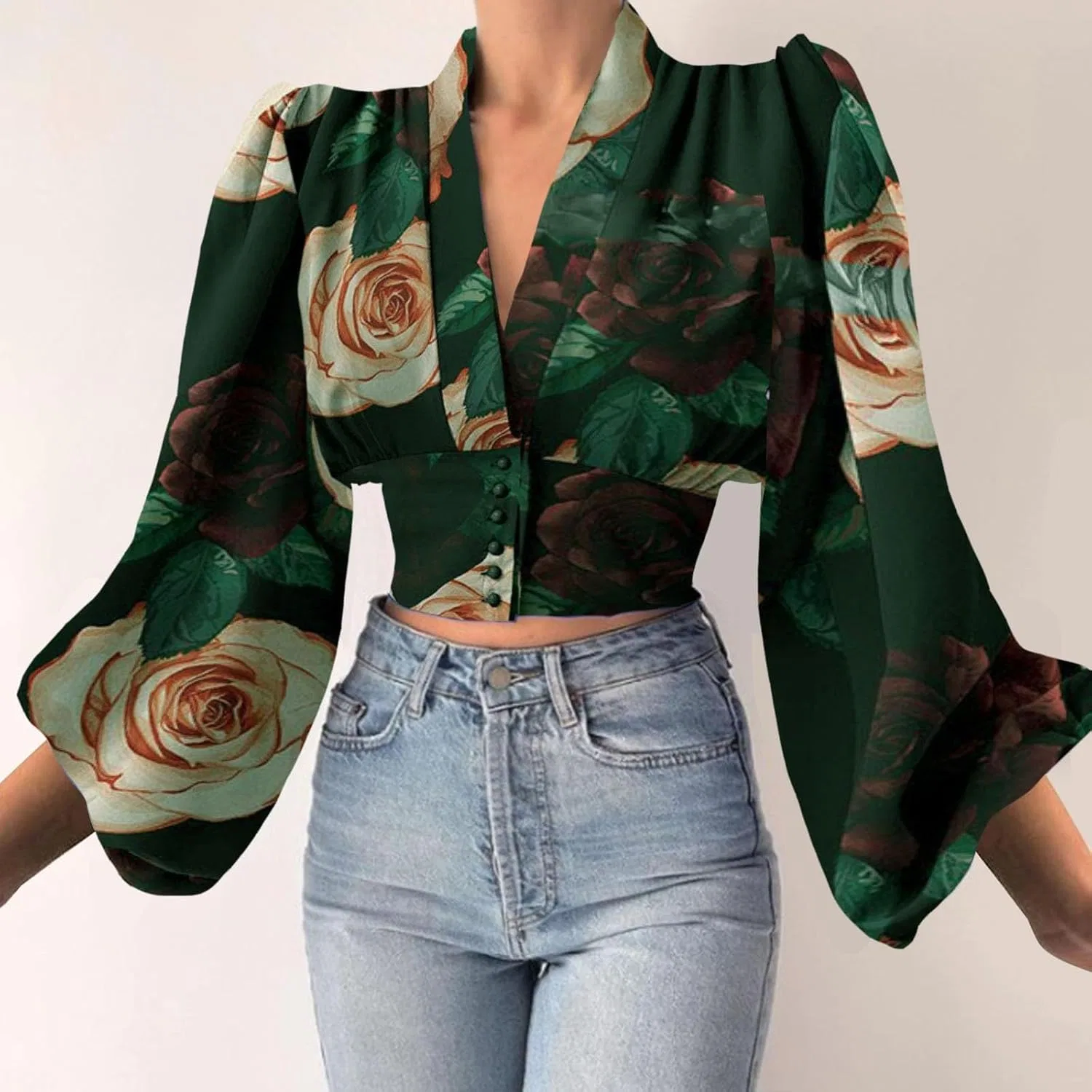Блуза с V-образным вырезом, женская, Summer Casual, розовый — фото 3