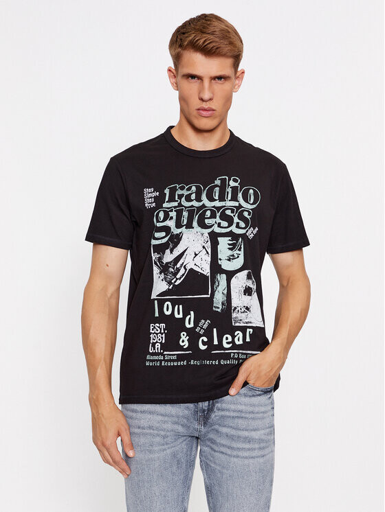 

Футболка стандартного кроя Guess, черный
