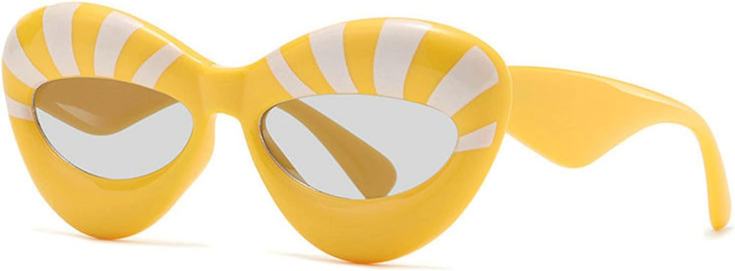 

Солнцезащитные очки Willochra в форме красной губы в стиле Y2K для женщин, модные, конфетного цвета, желто-розовые, мужские, сексуальные, крутые, в стиле хип-хоп, Yellow