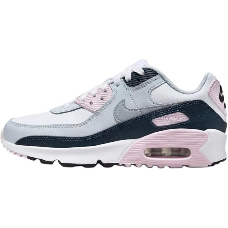 

Кроссовки Air Max 90 для детей, начальная школа Nike, белый/розовый/голубой