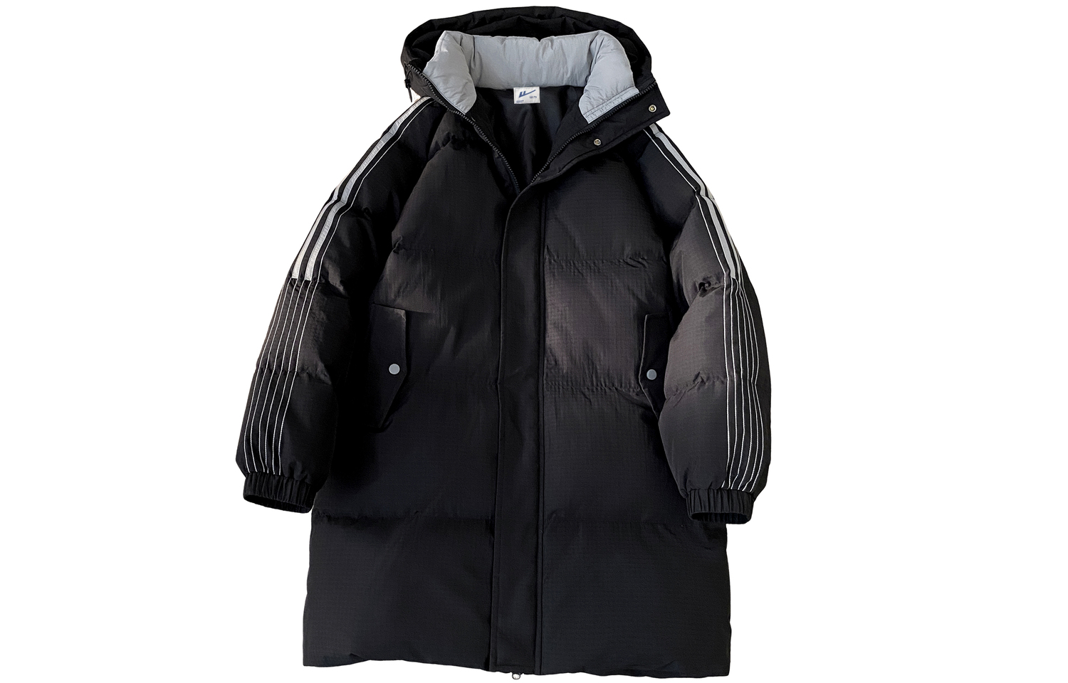 

WARRIOR Пуховик унисекс Huichao Open Ended Smile Collection, Flare Night Black[Thickened Mid-Length]