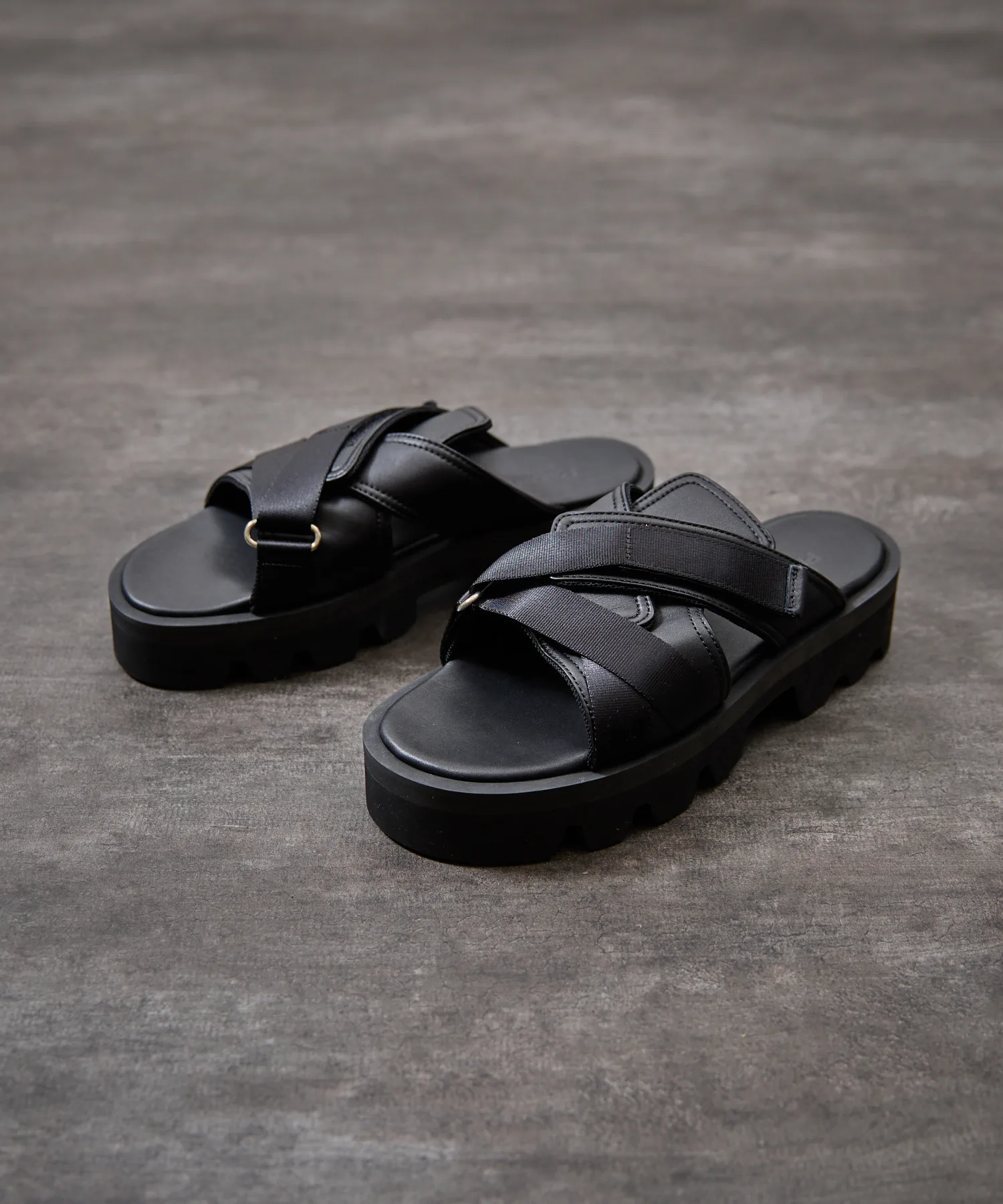 Мужские сандалии с многослойными стропами PADRONE CS MULTI STRAP SANDALS PU2308-3207 черные — фото 2