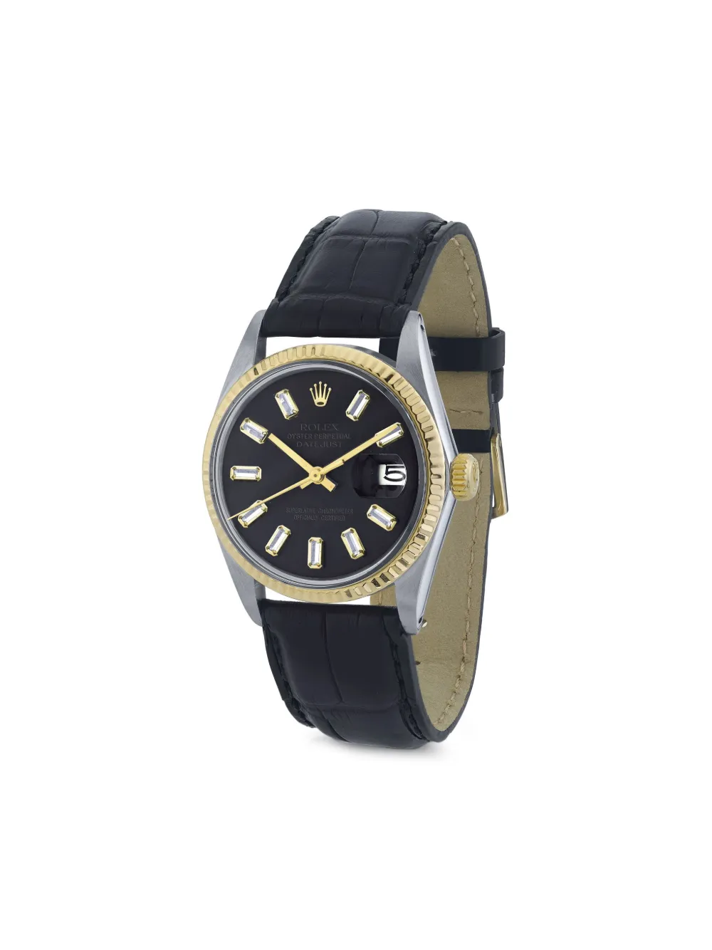 

Наручные часы Datejust 35 мм Lizzie Mandler Fine Jewelry, черный