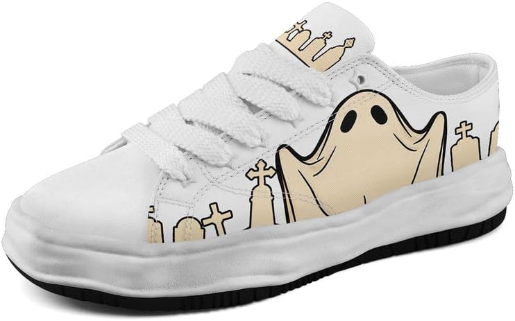 

Кроссовки Halloween с тыквой и привидением AWSOLE, модные, унисекс, белый/черный/бежевый