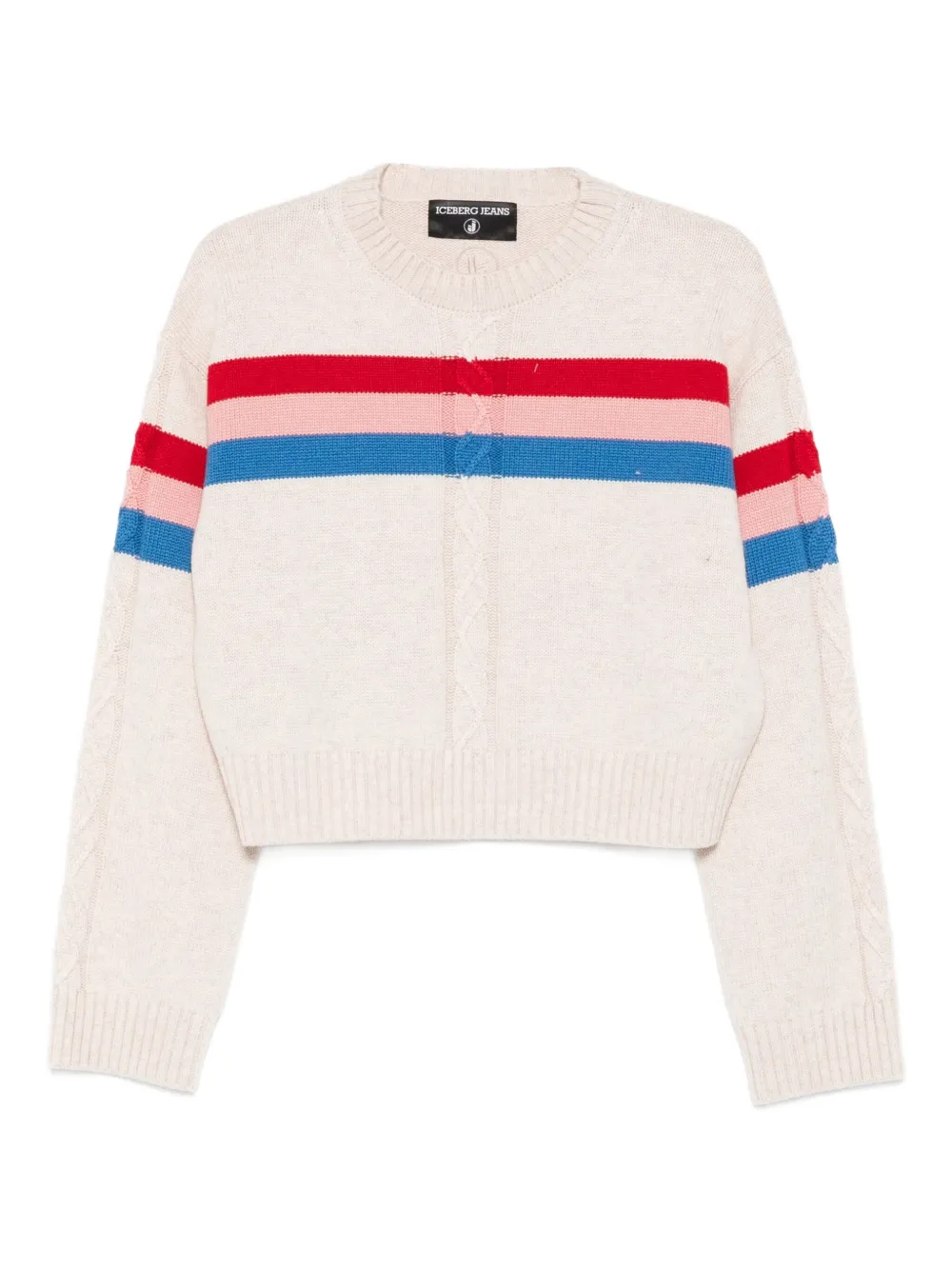

Свитер с ребристыми манжетами Iceberg, светло-бежевый