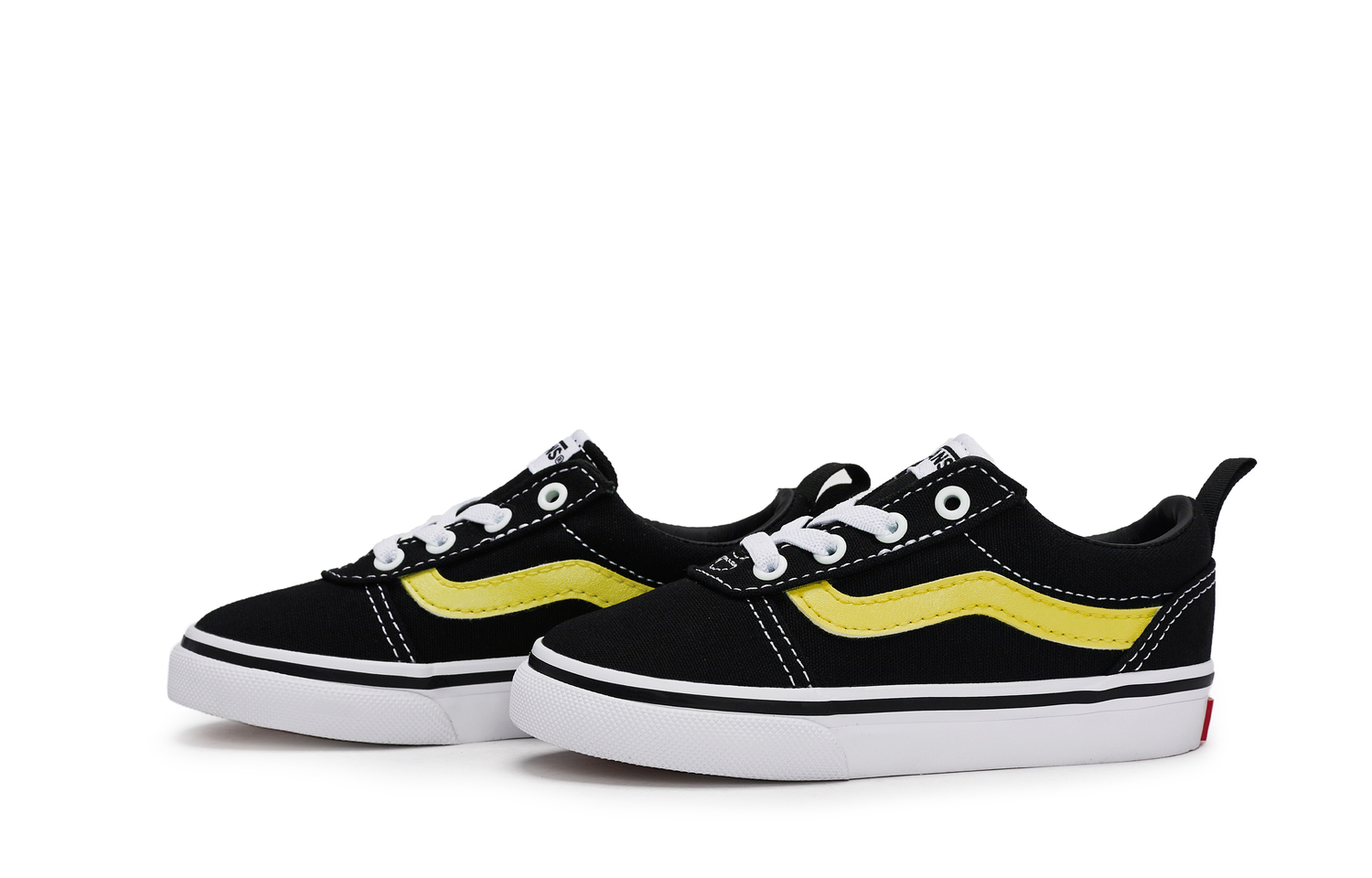 Vans Слипоны противоскользящие износостойкие низкие для малышей Black White Yellow — фото 4