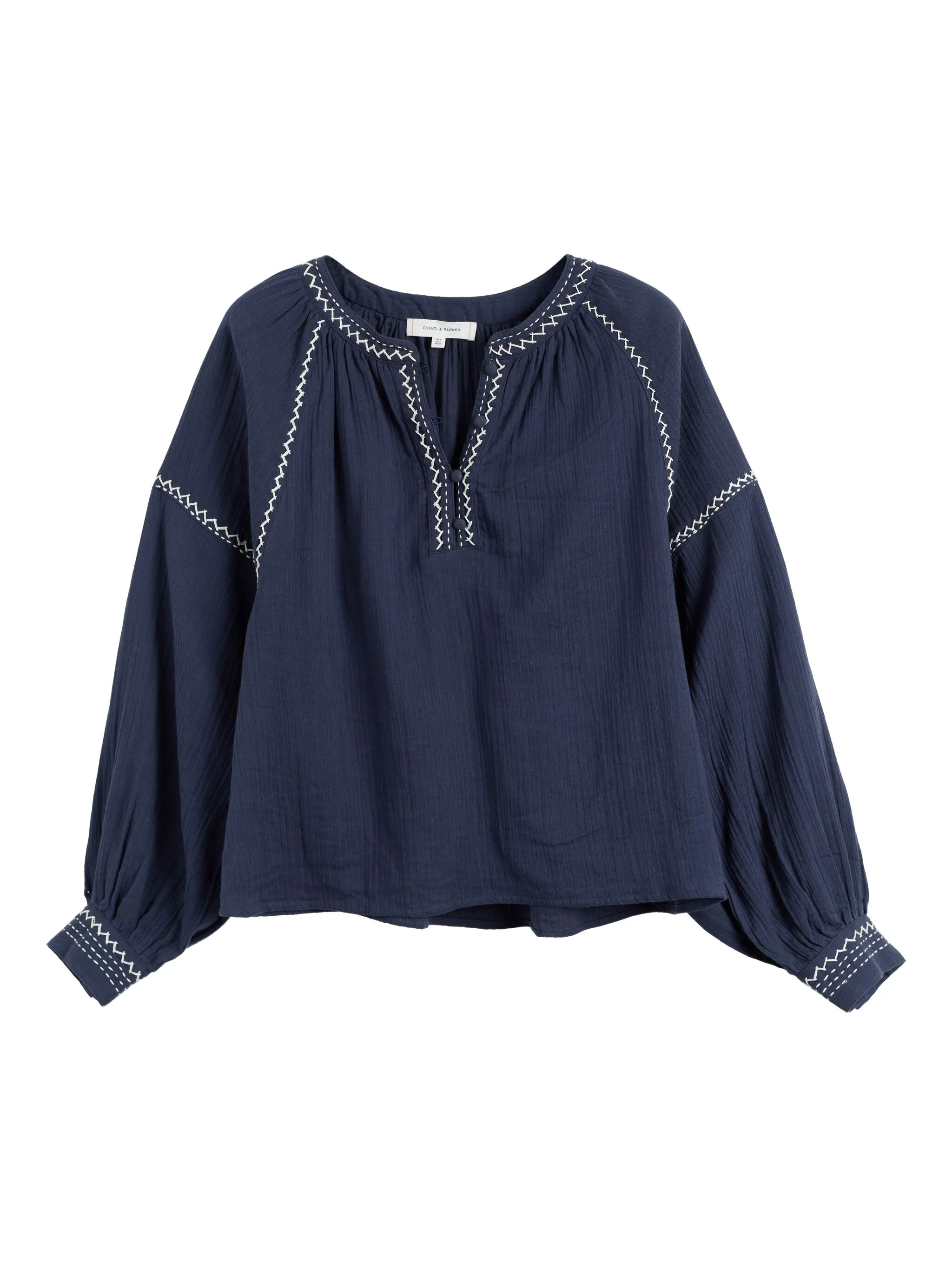 

Блузка St. Tropez с вышивкой Chinti & Parker, синий