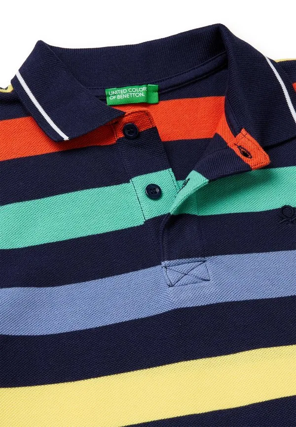 Полосатая рубашка поло. рубашка поло United Colors Of Benetton, Multicolor — фото 3