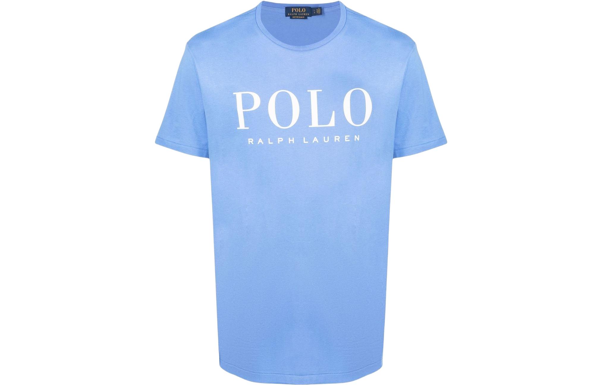 

Футболка из хлопка с логотипом Polo Ralph Lauren, светло-голубой, Синий, Футболка из хлопка с логотипом Polo Ralph Lauren, светло-голубой