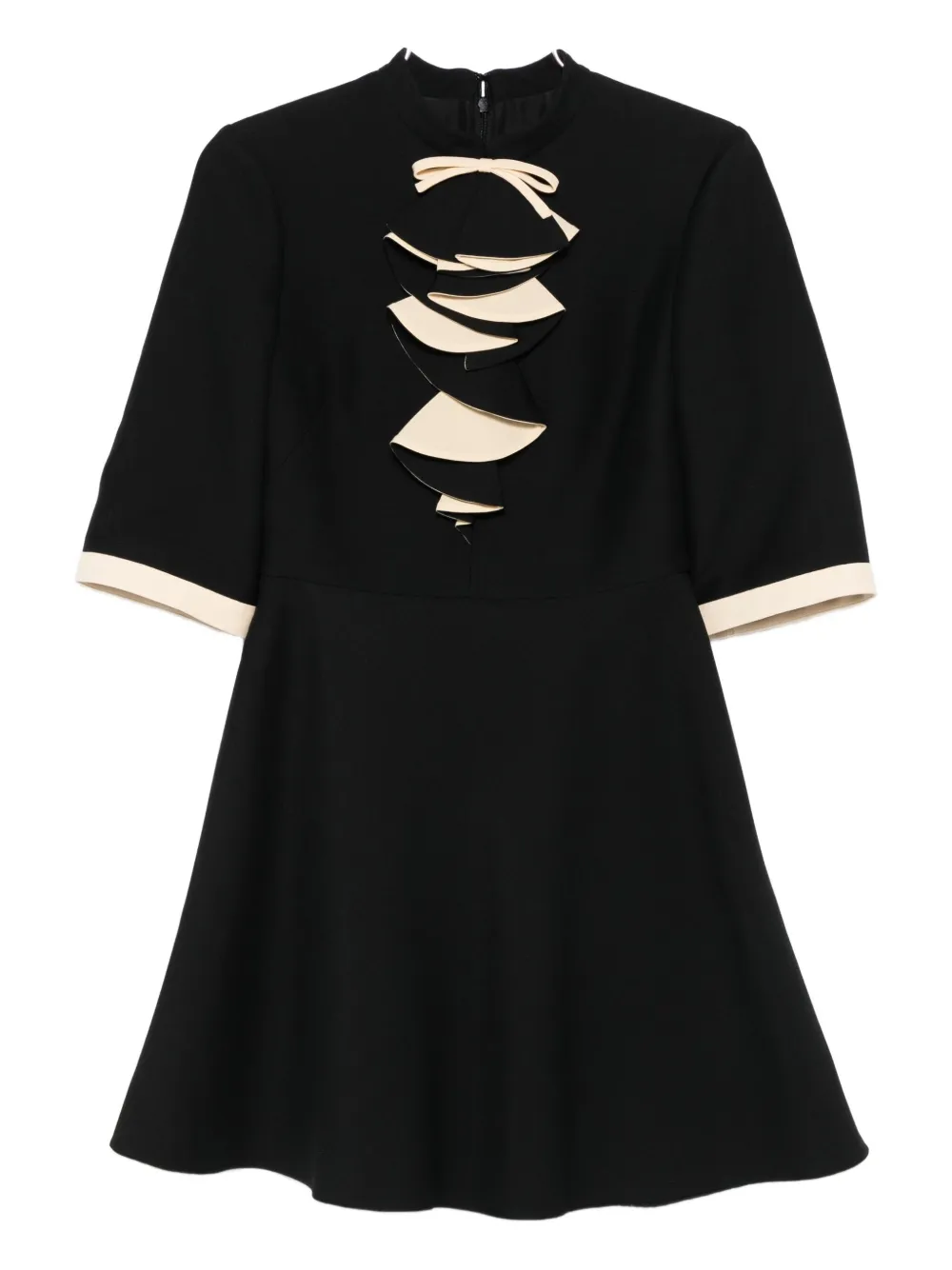 

Мини-платье с рюшами и бантом VALENTINO GARAVANI, черный