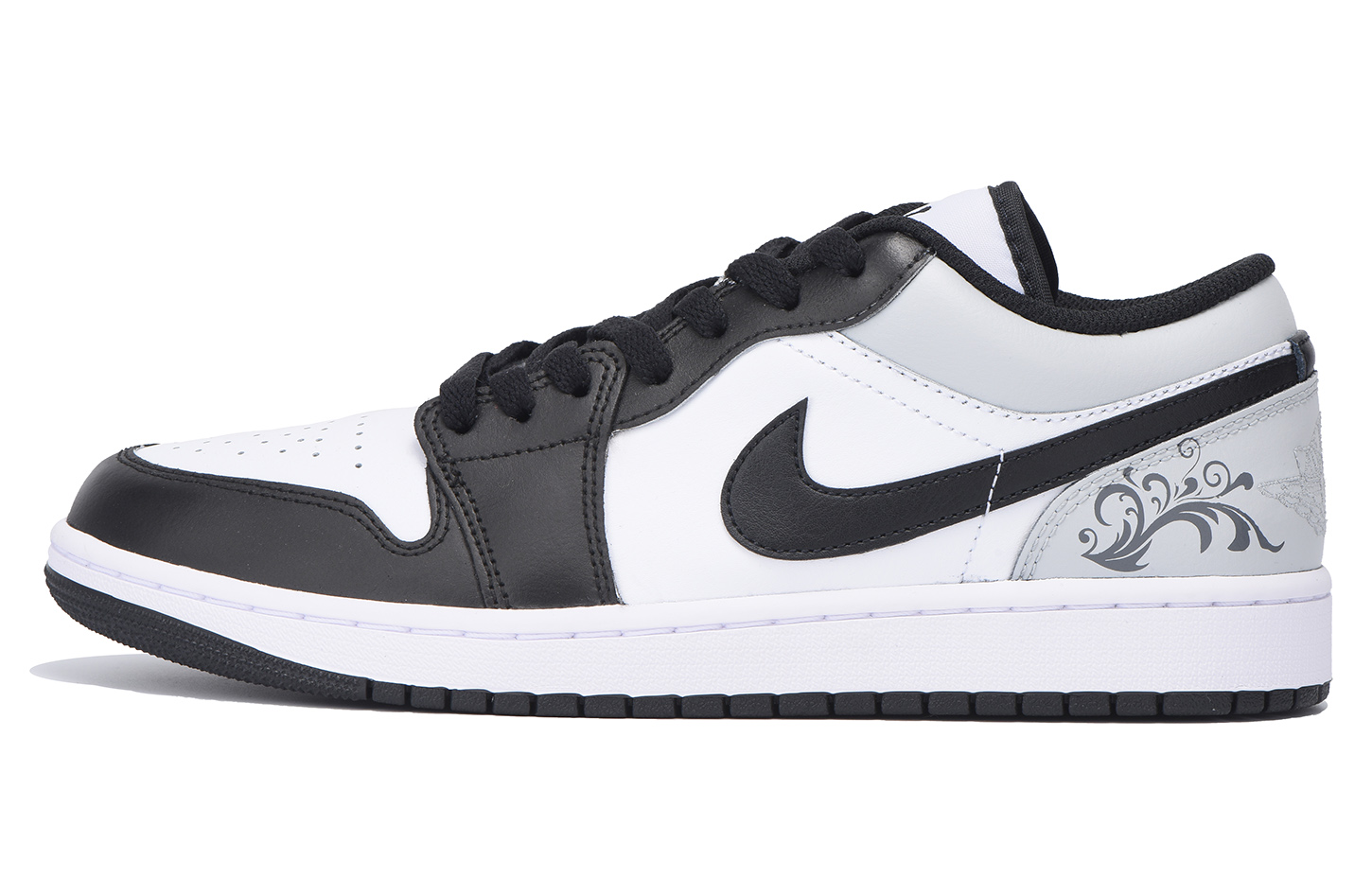 Кроссовки Air Jordan 1 Vintage Basketball Shoes Men Low-top Black/grey/white, серый