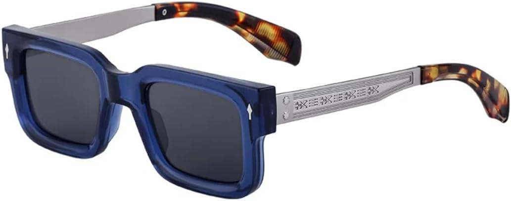 

Классические дизайнерские солнцезащитные очки класса люкс для женщин и мужчин, винтажные солнцезащитные очки в стиле стимпанк, маленькая оправа, очки для вождения SZVVBKK, Blue Black