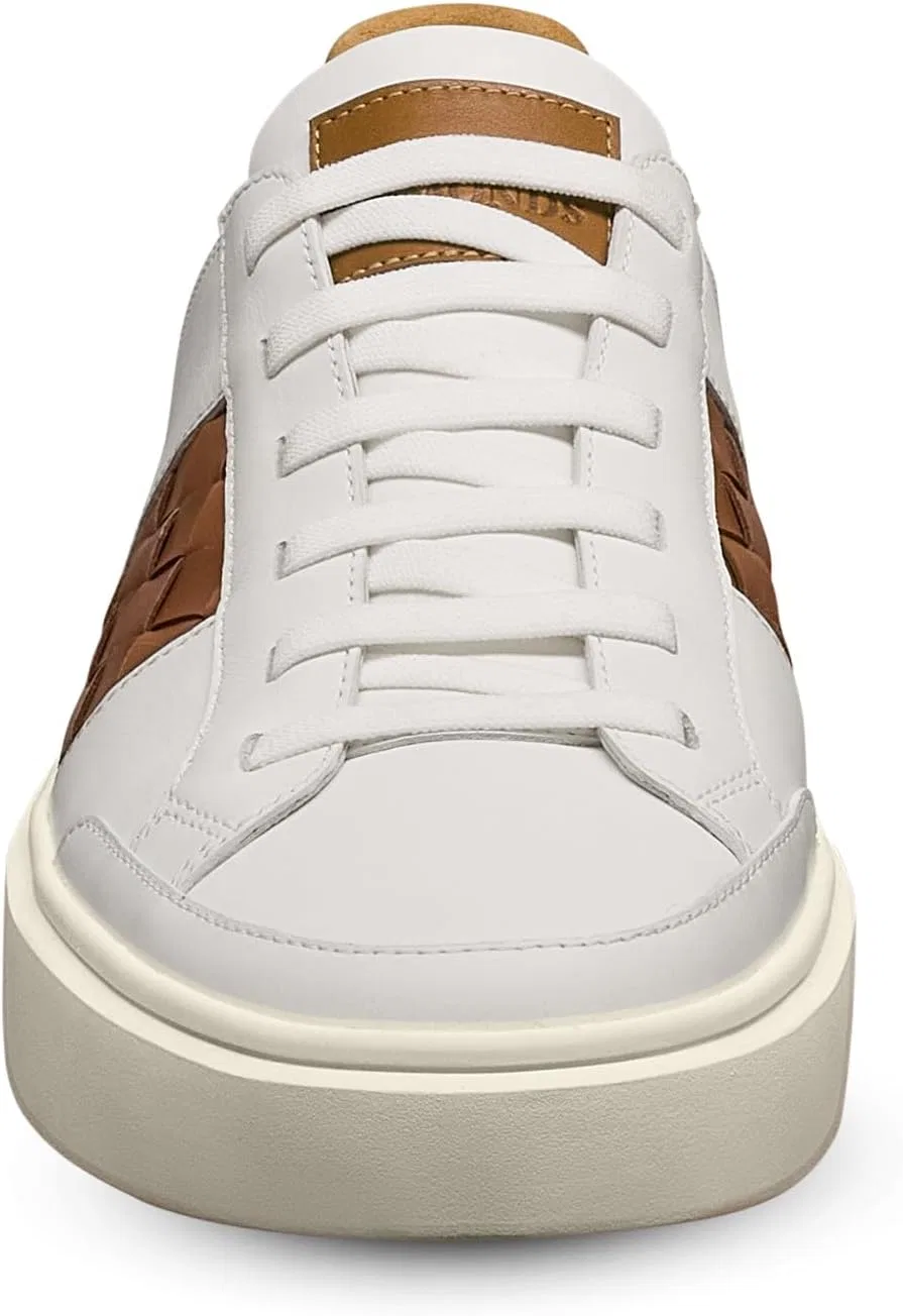 Кроссовки кожаные Allen Edmonds Oliver, белый/плетеная багажная кожа — фото 2