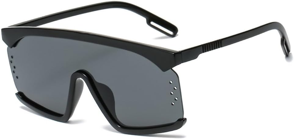 

Женские солнцезащитные очки большого размера без оправы, модель 2027 года, модные цельные очки в крупной оправе, солнцезащитные очки для женщин с защитой от УФ-излучения UV400 MTZJH, C1